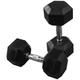 BodyRip 27.5kg Pair Hexagonal Dumbbells | Rubber Encased, Anti-Rolling | Home Gym Equipment, Fitness Exercise, Workout, Cardio, Free Weight, Lifting Set | Choose Weights for Men and Wome