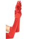 LEG AVENUE 16B22003 16B - Extralange Satin-Handschuhe, rot, Einheitsgröße, Damen Karneval Kostüm Fasching