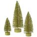 Vickerman 33236 - 5"-7"-9" Olive Glitter Oval Tree Set (L137414) Christmas Decorative Tree