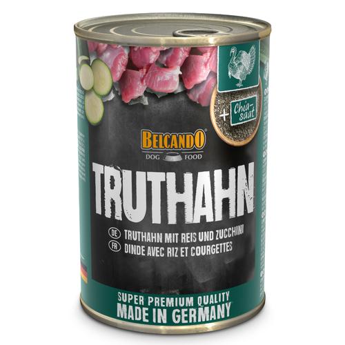 12 x 400 g Truthahn mit Reis & Zucchini BELCANDO Super Premium Hundefutter nass