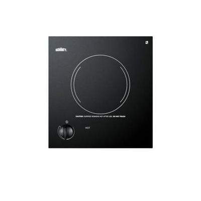 Summit Appliance One Burner Electric Cooktop in Black CR1115