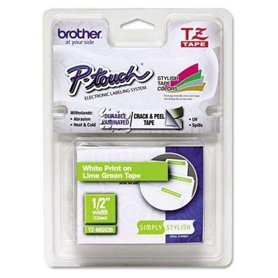 Brother TZeMQG35 Laminated Tape for P-Touch Labelers  - White TZE-MQG35