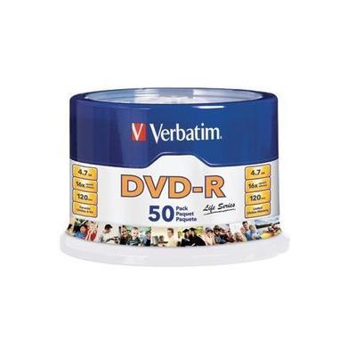 Verbatim DVD-R Discs - Life Series, 16x, 4.7GB, 50-Pack Spindle