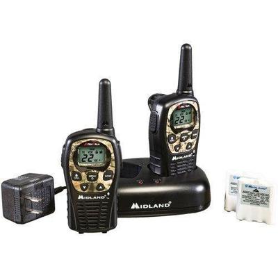 Midland 24 Mile Range 22 Channel Two-Way Radio Pair, Camo