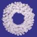 Vickerman 06719 - 24" Crystal White Wreath 110 Tips (A805824) White Colored Christmas Wreath