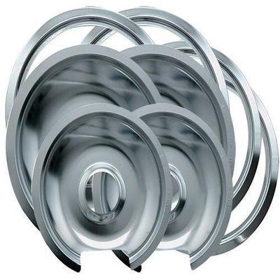 Range Kleen 6 in. 2-Small and 8 in. 2-Large Drip Pan and Trim Ring in Chrome (8-Pack) 1056RGE8