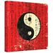 ArtWall 'Yin Yang' by Elena Ray Textual Art on Wrapped Canvas in White | 36 H x 36 W x 2 D in | Wayfair ERay-044-36x36-w
