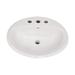 American Standard Aqualyn Ceramic Oval Drop-In Bathroom Sink w/ Overflow in White | 7 H x 17.38 D in | Wayfair 475020.02