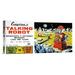 Global Gallery 'Cragstan Talking Robot' by Retrobot Vintage Advertisement on Wrapped Canvas in Black/Blue/Red | 11 H x 22 W x 1.5 D in | Wayfair