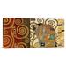 Global Gallery 'The Embrace Gold' by Klimt Patterns Painting Print on Wrapped Canvas in Brown/Red/Yellow | 12 H x 24 W x 1.5 D in | Wayfair