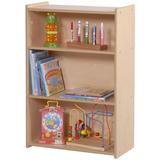 Angeles Value Line 3 Compartment Shelving Unit Wood/Plastic in Brown | 36 H x 24 W x 11.75 D in | Wayfair ANG7083