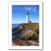 ArtWall 'Pigeon Point Lighthouse 2' by Kathy Yates Photographic Print on Rolled Canvas in Blue/Brown | 18 H x 12 W x 0.1 D in | Wayfair