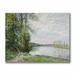 Trademark Fine Art "The Riverside Road from Veneux" by Alfred Sisley Painting Print on Canvas in Blue/Green | 18 H x 24 W x 2 D in | Wayfair