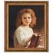 Vault W Artwork The Story Book, 1877 by William Adolphe Bouguereau Framed Painting Print Canvas in Brown | 24 H x 21 W x 2 D in | Wayfair P01632