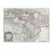 Trademark Fine Art "Map of Turkey Arabia & Persia" Graphic Art on Wrapped Canvas in Gray/Green/Red | 14 H x 19 W x 2 D in | Wayfair BL00644-C1419GG