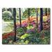 Trademark Fine Art 'Azalea Forest Grove' by David Lloyd Glover Framed Painting Print on Wrapped Canvas in White/Black | 35 H x 47 W x 2 D in | Wayfair