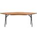 Flash Furniture Wofford 7.25 ft. x 2.5 ft. Serpentine Wood Folding Banquet & Hospitality Table Wood/Metal in Brown | Wayfair YT-WSFT60-30-SP-GG