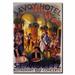 Trademark Fine Art "Savoy Hotel St. Moritz" Framed Vintage Advertisement on Wrapped Canvas in Brown/Gray | 19 H x 14 W x 2 D in | Wayfair