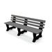 Frog Furnishings Adams Brooklyn Recycled Plastic Park Outdoor Bench Plastic in Gray | 28 H x 48 W in | Wayfair PB4GRABROOK