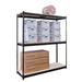 Hallowell Rivetwell 3 Shelf Rivet Boltless Knock-Down Shelving Wire/Metal in Black | 84 H x 48 W x 48 D in | Wayfair DRHC484884-3S-P-ME