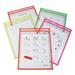 C-Line Products, Inc. Reusable Dry Erase Pocket Flash Cards 12.0 H x 9.0 W x 0.19 D in Neon | 0.19" L x 9.0" W x 12.0" H | Wayfair CLI40810