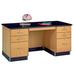 Diversified Woodcrafts Manufactured Wood Rectangular Teacher Desk Wood in Black/Brown | 30 H x 60 W x 30 D in | Wayfair 1131K