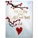 Trademark Fine Art "All You Need is Love III" by Amanda Rea Graphic Art on Wrapped Canvas in Red | 19 H x 14 W x 2 D in | Wayfair AR010-C1419GG