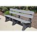 Frog Furnishings Adams Colonial Recycled Plastic Park Outdoor Bench Plastic in Gray | 33.5 H x 96 W x 25 D in | Wayfair PB8GRACOLE1999