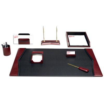 Dacasso 8 Piece Desk Set Leather in Red | Wayfair D7012