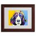 Trademark Fine Art "Sadie" by Pat Saunders-White Matted Framed Painting Print Canvas, Wood in Blue/Yellow | 11 H x 14 W x 0.5 D in | Wayfair