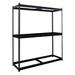 Hallowell Rivetwell Double Rivet Boltless Knock-Down 3 Shelf Shelving Unit Wire/Metal in Black | 84 H x 48 W x 24 D in | Wayfair DRHC482484-3S-ME