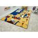 Blue/Brown 144 x 90 x 0.25 in Area Rug - Kid Carpet Holy Land Map Sunday School Rug Nylon | 144 H x 90 W x 0.25 D in | Wayfair FE766-44A