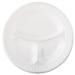 DART® 3 Compartment Foam Plastic Plate in White | Wayfair DCC10CPWQR