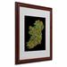Trademark Fine Art "Ireland IV" by Michael Tompsett Framed Textual Art Canvas in Green | 20 H x 16 W x 0.5 D in | Wayfair MT0304-W1620MF