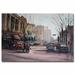 Trademark Fine Art 'Another Day in Fond du Lac' by Ryan Radke Framed Painting Print on Wrapped Canvas in Blue/Brown/Pink | Wayfair RAR0003-C1624GG