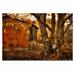 Trademark Fine Art "Autumn on the Farm" by Lois Bryan Framed Photographic Print on Wrapped Canvas in Green/Orange | 16 H x 24 W x 2 D in | Wayfair