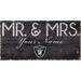 Las Vegas Raiders 12'' x 6'' Personalized Mr. & Mrs. Sign