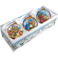 G Debrekht 3 Piece Holiday Splendor Traditional Nativity Ball Ornament Set Glass in Blue/Brown/Green | 3.5 H x 3 W x 3 D in | Wayfair 73750-B3