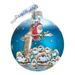 G Debrekht Holiday Splendor Santa on Goose Ball Ornament Glass in Blue/Brown | 3.5 H x 3 W x 3 D in | Wayfair 73312