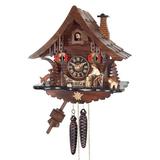 Loon Peak® Chareese Cottage Cuckoo Wall Clock Wood in Brown/Red | 12 H x 9.5 W x 6.8 D in | Wayfair 831E859E4D59451BB9948A0A5D1E7E18