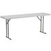 Flash Furniture Noah 18"W x 72"L Folding Training Table w/ Granite White Surface Plastic/Resin/Metal in Gray/White | 29 H x 72 W x 18 D in | Wayfair