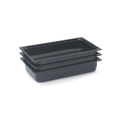 Vollrath Super Pan III, Full Size Pan, 2.5 in Deep, High Temp Black Plastic, NSF
