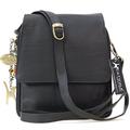 Catwalk Collection Handbags - Women's Leather Cross Body Bag - Medium Organiser Messenger Bag - Multiple Pockets And Compartments - METRO - Black