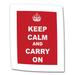 ArtWall Government of the United Kingdom "Keep Calm & Carry On" Textual Art on Rolled Canvas in Red/White | 16 H x 12 W x 0.1 D in | Wayfair