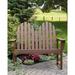 POLYWOOD® Classic Adirondack Plastic Garden Bench Plastic in Black, Size 42.75 H x 48.5 W x 28.0 D in | Wayfair ADBN-1BL