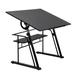 Inbox Zero Cowen Height Adjustable Drafting Table Wood/Metal in Black | 42 W x 30 D in | Wayfair 13340