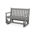 POLYWOOD® Traditional Garden 48" Glider Plastic in Gray | 34 H x 47.5 W x 24.25 D in | Outdoor Furniture | Wayfair TGG48GY