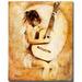 Trademark Fine Art 'Soft Guitar' by Joarez Painting Print on Canvas in Brown | 19 H x 14 W x 2 D in | Wayfair MA0126-C1419GG
