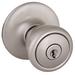 Design House Tulip Satin Nickel Keyed Entry Door Knob Brass in Gray | 2.625 H x 6.25 W in | Wayfair 781922