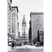 Buyenlarge Looking North on Broad Street, Philadelphia, PA Photographic Print on Wrapped Canvas in Black/White | 30 H x 20 W x 0.5 D in | Wayfair